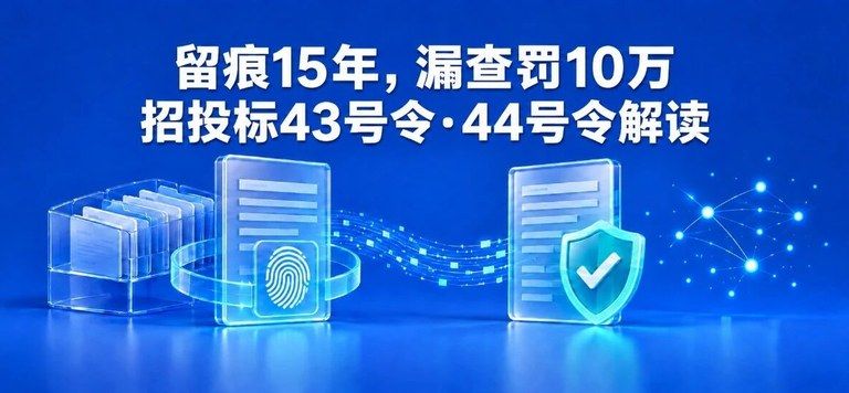 留痕15年、漏查罚10万：43号令和44号令里的招投标新规